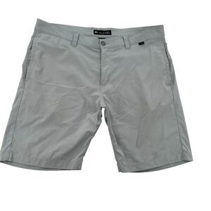 Travis Mathew Gray Golf Performance Stretch Chino Lightweight Men Shorts Sz 38